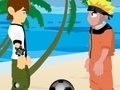 ເກມ Naruto and Ben 10 play volleyball