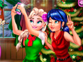 ເກມ Ladybug And Elsa Xmas Selfie