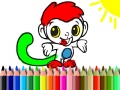 ເກມ Back To School: Monkey Coloring