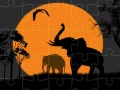 ເກມ Elephant Silhouette Jigsaw