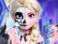 ເກມ Elsa's Halloween Party Tattoo