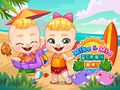 ເກມ Mike & Mia Beach Day