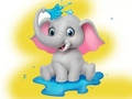 ເກມ Coloring Book: Elephant Spraying Water