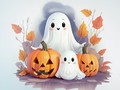 ເກມ Coloring Book: Halloween Ghosts