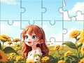 ເກມ Jigsaw Puzzle: Sunflower Girl