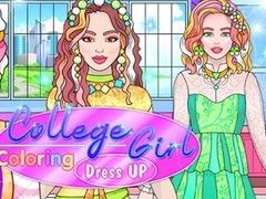 ເກມ College Girl Coloring Dress Up