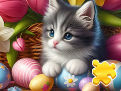 ເກມ Jigsaw Puzzle: Easter Cat