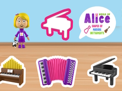 ເກມ World of Alice Shapes of Musical Instruments