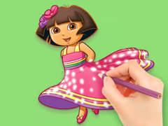 ເກມ Coloring Book: Dora Prepare Party