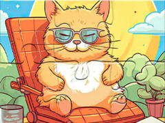 ເກມ Jigsaw Puzzle: Enjoying Cat
