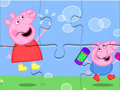 ເກມ Jigsaw Puzzle: Peppa Pig Blow Bubbles
