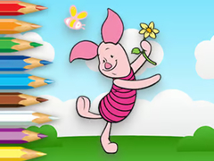 ເກມ Coloring Book: Piglet Holds Toy Windmill