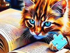 ເກມ Jigsaw Puzzle: Cat Reading