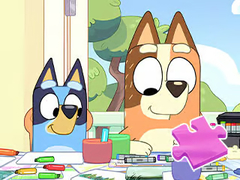 ເກມ Jigsaw Puzzle: Bluey Family Coloring Day