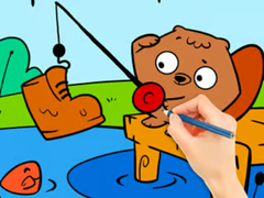 ເກມ Coloring Book: Fishing Squirrel