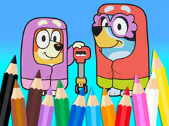 ເກມ Coloring Book: Bluey Flossing Grannies