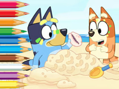 ເກມ Coloring Book: Bluey On The Beach