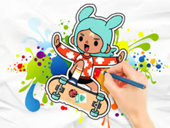 ເກມ Coloring Book: Toca Boca Skateboard