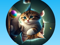 ເກມ Round Jigsaw Puzzle Collect Pictures with Cute Kittens