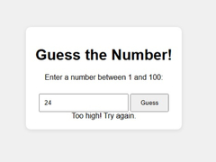 ເກມ Number Guessing Game