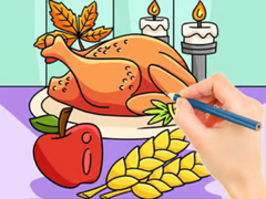 ເກມ Coloring Book: Thanksgiving Turkey Meal