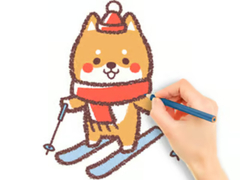 ເກມ Coloring Book: Skiing Puppy
