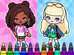 ເກມ Coloring Book: Aha World Sporty Girl