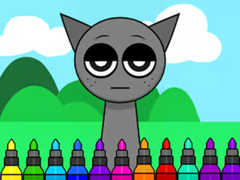 ເກມ Coloring Book: Sprunki Incredibox Gray