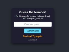 ເກມ Number Guessing