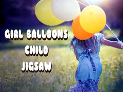 ເກມ Girl Balloons Child Jigsaw
