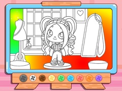 ເກມ Coloring Book: Avatar Girl Dress Up Shopping