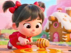 ເກມ Jigsaw Puzzle: Honey Girl Candy House