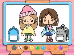ເກມ Coloring Book: Toca Boca Back To School