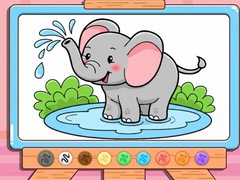 ເກມ Coloring Book: Cute Baby Elephant