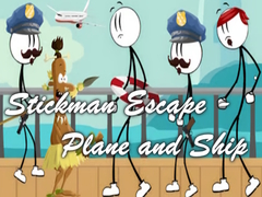 ເກມ Stickman Escape - Plane and Ship