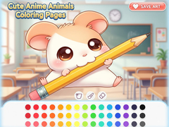 ເກມ Cute Anime Animals Coloring Pages