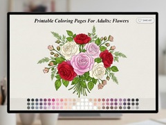 ເກມ Printable Coloring Pages For Adults Flowers
