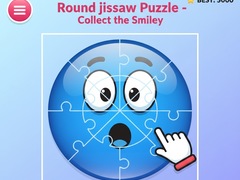 ເກມ Round jigsaw Puzzle - Collect the Smiley
