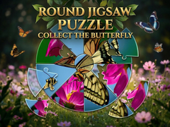 ເກມ Round Jigsaw Puzzle - Collect the Butterfly