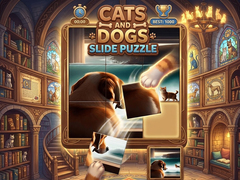 ເກມ Cats and Dogs Slide Puzzle