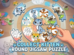 ເກມ Round jigsaw Puzzle - Collect Kitten