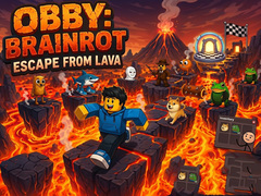 ເກມ Obby: Brainrot escape from Lava
