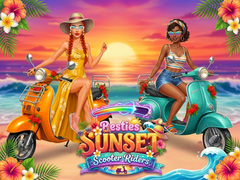 ເກມ Besties Sunset Scooter Rider