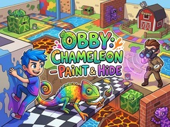 ເກມ Obby: Chameleon - Paint & Hide